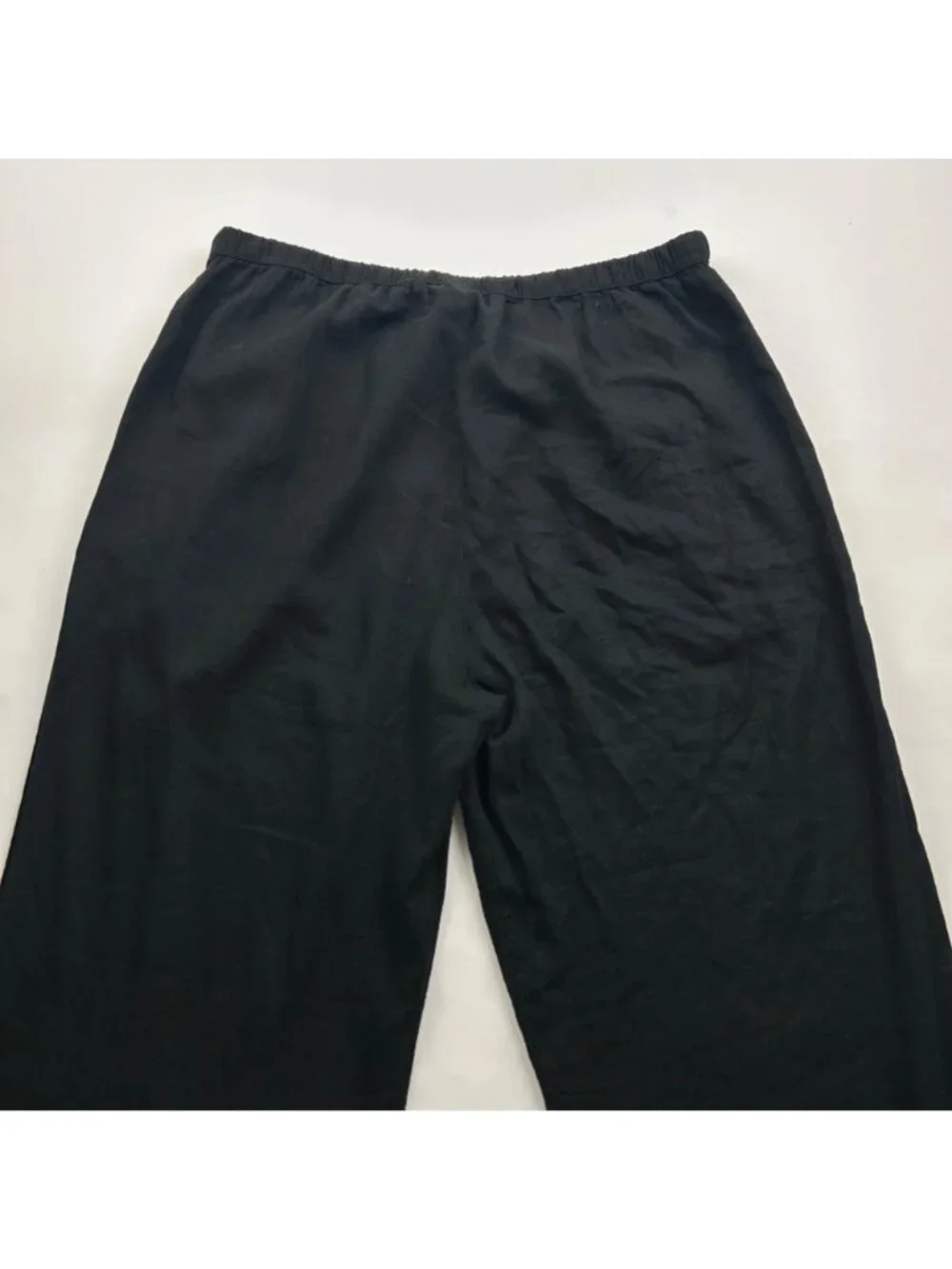 Caslon Black Linen Blend Wide Leg Lounge Pant M